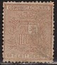 Spain 1875 Escudo Armas 5 CTS Violeta Edifil 155
